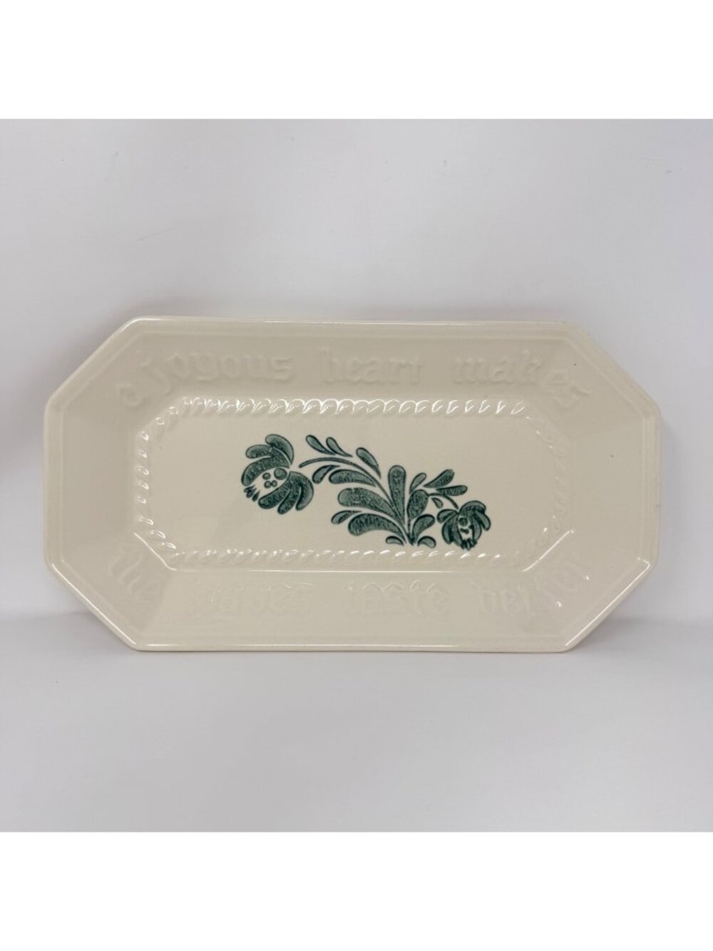 Pfaltzgraff Yorktowne Bread Dish Plate A Joyous Heart Makes Loaves Taste Better